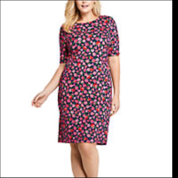 lands end ponte knit sheath dress